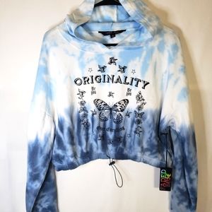 Faded Rose Juniors Tie-Dye Sweatshirt Hoodie Size XL